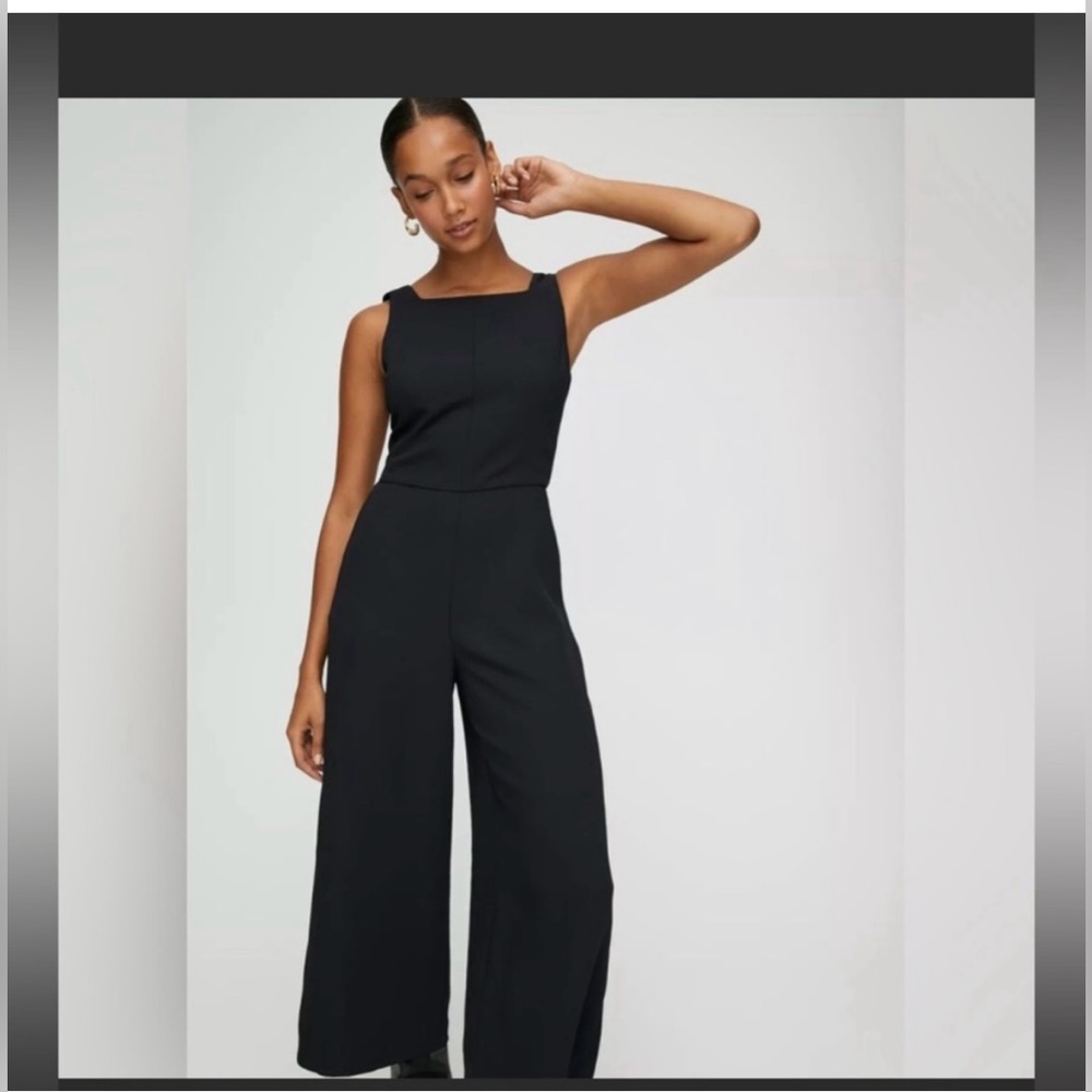 Black Wilfred Écoulement Aritzia tie Jumpsuit